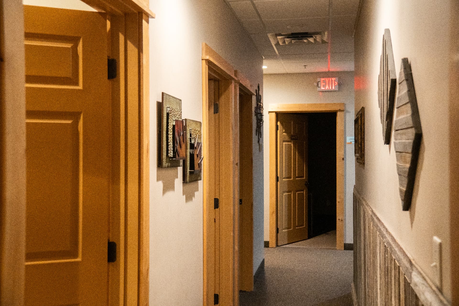 Lower level corridor