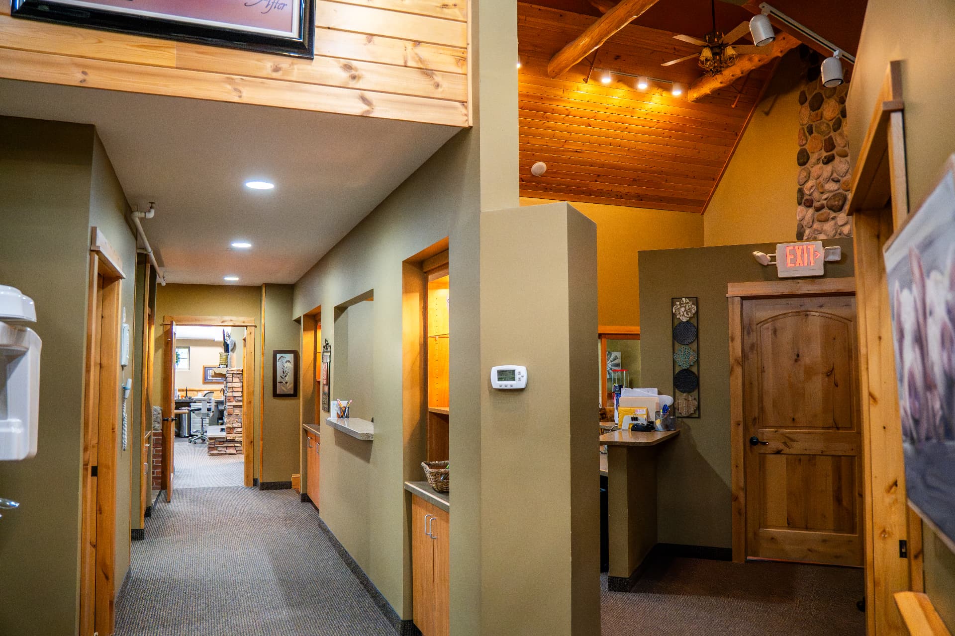 Corridor toward reception