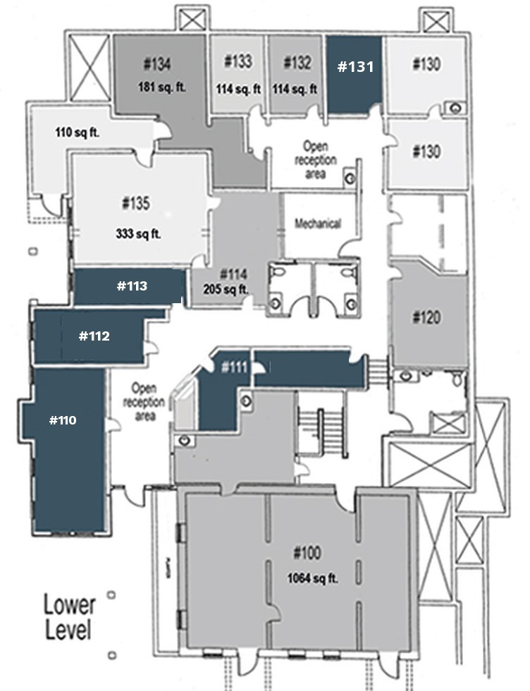 Lower level floor plan